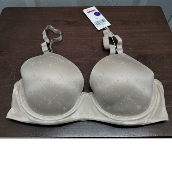 Lauren Ralph Lauren 32D Truffle Comfort Collection Full Coverage T-Shirt Bra - Picture 2 of 8